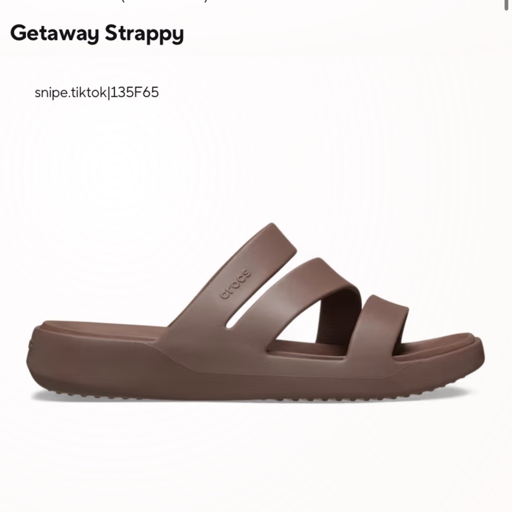 NWT CROCS Women's Strappy Getaway Sandals in TRUFFLE
